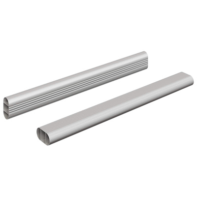Drążek do szafy 2 pcs Srebrny 264 x 15 x 29 mm Stop Aluminium