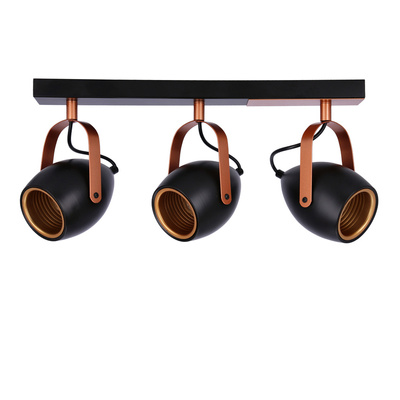 Lampa czarno-miedziana regulowana spot E14 3x40W Anica 93-82589