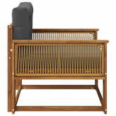 Środkowa sofa ogrodowa naturalny