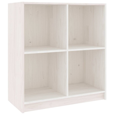 Szafka, biała, 70x33x76 cm, lite drewno sosnowe