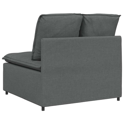 Modułowy moduł centralny sofy z poduszkami Ciemnoszary 100 cm