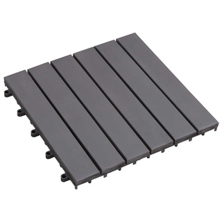 Płytka Tarasowa 10 pcs Szary 30 x 30 cm Drewno Akacjowe