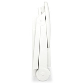 vidaXL Leżak z podnóżkiem, plastik, biały