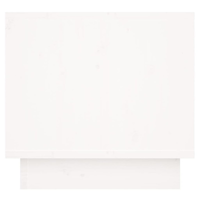 Szafka nocna, biała, 35x34x32 cm, lite drewno sosnowe