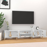 Szafka pod TV, wysoki połysk, biała, 180x31,5x40 cm vidaXL