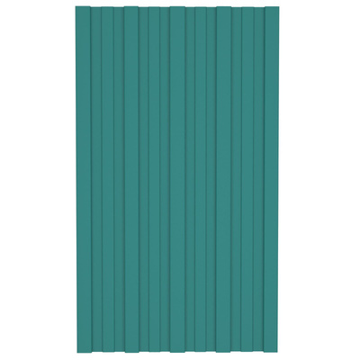 Panel dachowy 12 pcs zielony 80 x 45 cm Stal galwanizowana