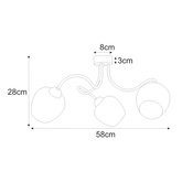 Lampa sufitowa K-5195 z serii SARA