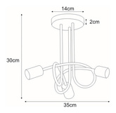 Lampa sufitowa K-3610 z serii DEZE KAJA