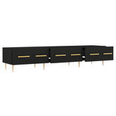 vidaXL Szafka pod TV, czarna, 150x36x30 cm, materiał drewnopochodny