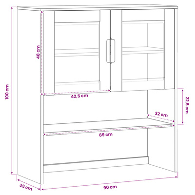 Klatka MOLDE Karmel 90 x 35 x 100 cm Lite drewno sosnowe