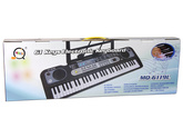 Keyboard z Mikrofonem Instrument Muzyczny Czarny