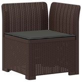 Sofa ogrodowa dla 4 osób z poduszkami w stylu rattanowym PP