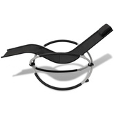 vidaXL Leżak z geometryczną ramą stalowy, czarny i szary