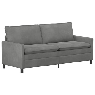 Sofa ciemnoszary 196 x 81 x 87,5 cm Welur