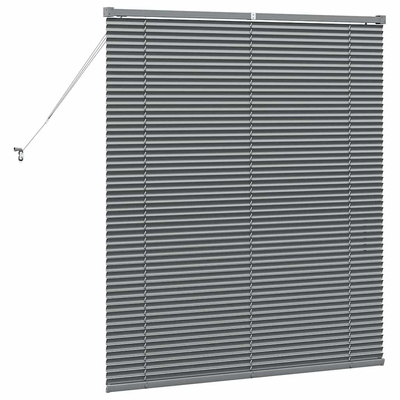 Żaluzje weneckie Ciemnoszary 130 x 115 cm Aluminium