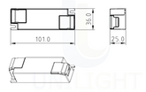 Zasilacz LED 10W 100-500mA DALI DT6 NFC