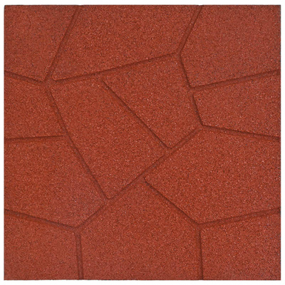 Kamień kroczący 6 pcs Czerwony 40,5 x 40,5 x 2 cm Guma
