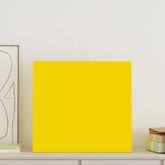 Torby papierowe 250 szt. z uchwytami żółte 54x15x49 cm