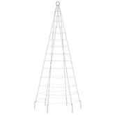 vidaXL Choinka z lampek, na maszt, 200 zimnych białych LED, 180 cm