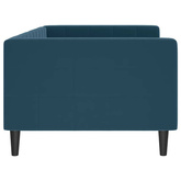 Sofa z funkcją spania, niebieska, 90x200 cm, obita aksamitem