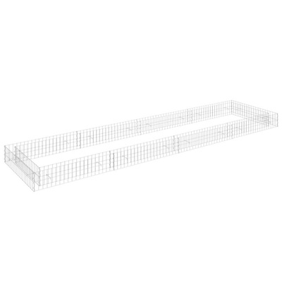 vidaXL Podwyższona donica gabionowa, galwanizowana stal, 400x100x20 cm
