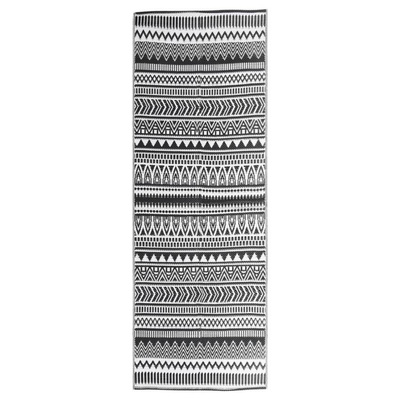 vidaXL Dywan zewnętrzny, czarny, 80 x 250 cm, PP