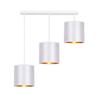 Lampa wisząca z abażurami Atlanta biała potrójna nad stół nowoczesna