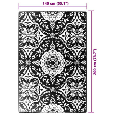 vidaXL Dywan na zewnątrz, różowy, 140x200 cm, PP