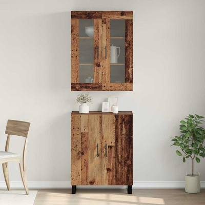 Highboard 2 szt. Stare drewno 69,5 x 34 x 180 cm