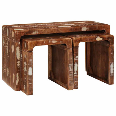 Stolik Nesting 3 szt. Brązowy 82 x 40 x 46 cm