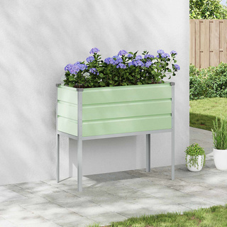 Donica Pastelowa zieleń 100 x 45 x 90 cm Stal Galwanizowana