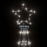 vidaXL Choinka z kołkiem gruntowym, 732 zimne białe LED, 500 cm