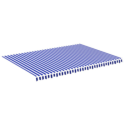 Zapasowa tkanina na markizę, niebiesko-biała, 5x3,5 m, poliester