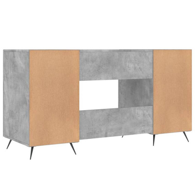 vidaXL Biurko, szarość betonu, 140x50x75 cm, materiał drewnopochodny model standard