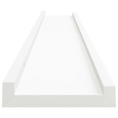 vidaXL Półki ścienne na zdjęcia, 2 szt., białe, 80x9x3 cm, MDF