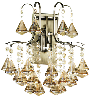 Lampa ścienna kinkiet kryształowy MONTE CARLO 1x60W E27 złoty