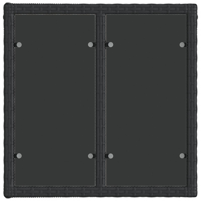 Zestaw Sof na Ogród 12 szt. Czarny polirattan