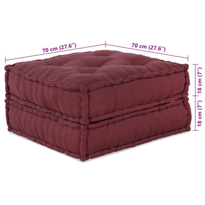 Modularna jednostka sofy 2 pcs Bordowy 140 x 70 x 36 cm tkanina