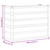 Donica Zielony 100 x 40 x 75 cm Stal