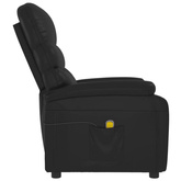 vidaXL Fotel masujący, czarny, sztuczna skóra model standard