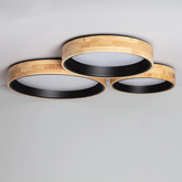 Plafon LED 21W Okrągły 48cm Naturalne Drewno 3 Barwy Świecenia CCT Abruzzo Vero Black