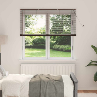 Żaluzja wenecka Ciemnobrązowy ze wzorem 150 x 130 cm 25 mm PVC