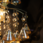 Lampa ścienna kinkiet kryształowy MONTE CARLO 1x60W E27 złoty