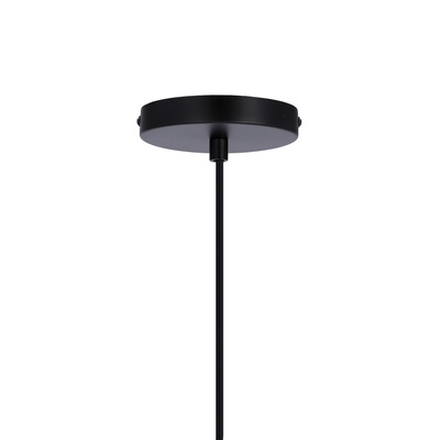 Lampa wisząca CORDEL elegancka - czarna z białym kloszem kulką - nowoczesne oświetlenie salonu i łazienki 1x G9 LED