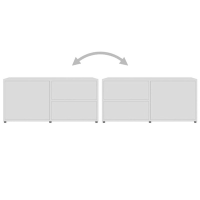 vidaXL Szafka pod TV, biała, 80x34x36 cm, materiał drewnopochodny