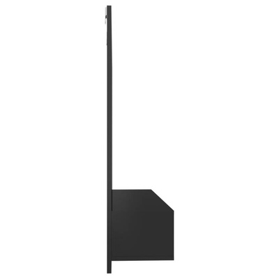 vidaXL Wisząca szafka pod TV, czarna, wysoki połysk, 102x23,5x90 cm