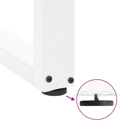 Nogi do stolika kawowego w kształcie litery U 2 szt. Białe 40x(30-31) cm Stal