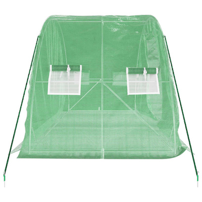 Szklarnia ze stalową ramą, zielona, 10 m?, 5x2x2,3 m