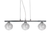 Lampa wisząca chrom szklany klosz w oplocie 3x40W Sphere Candellux 33-14023