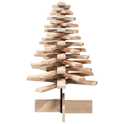 Drewniana choinka do udekorowania, 80 cm, lite drewno sosnowe